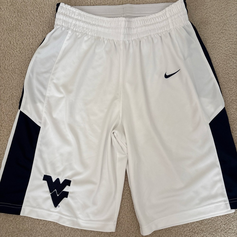 Nike WVU basketball shorts medium size, team issued.